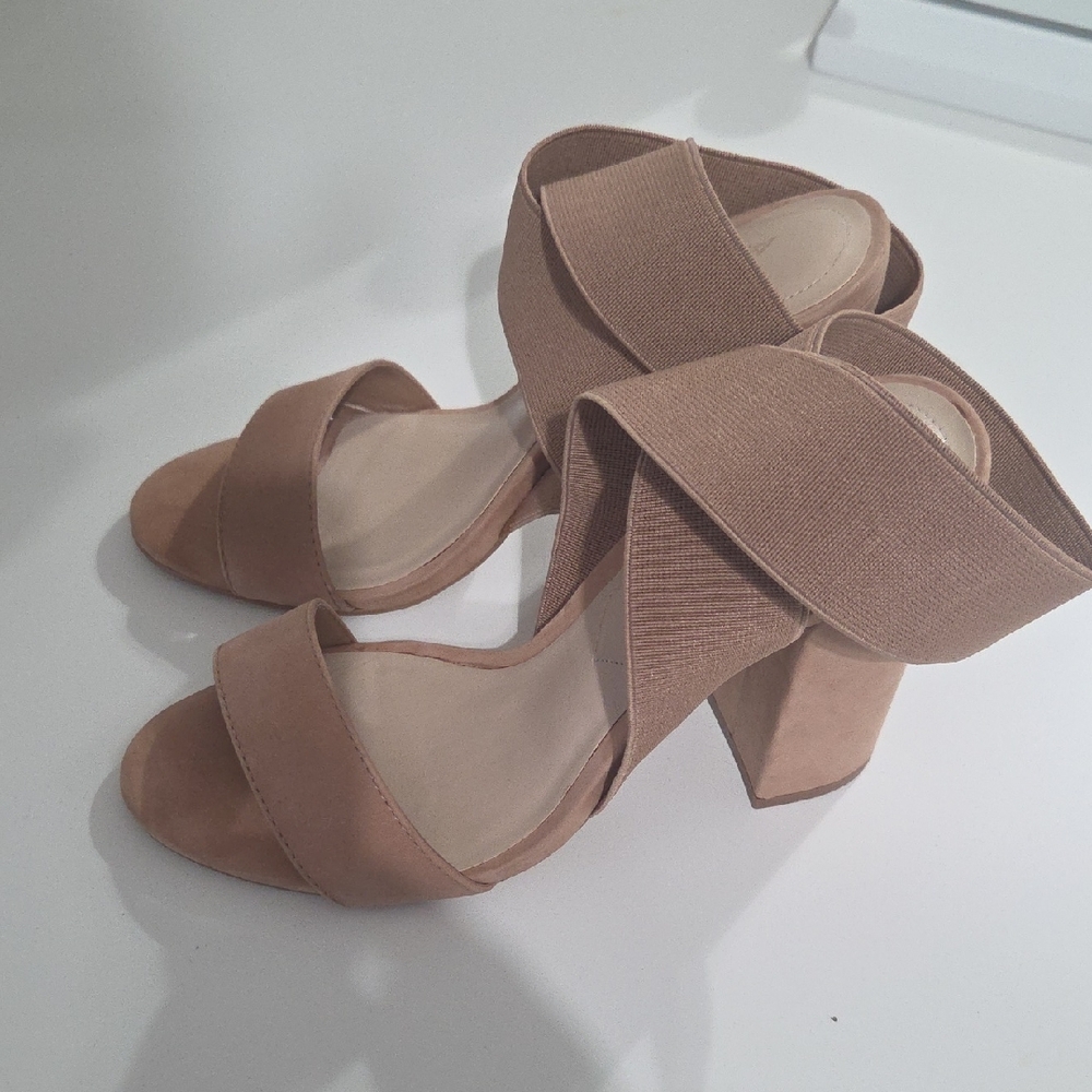 Aldo Tan Strappy Block Heels